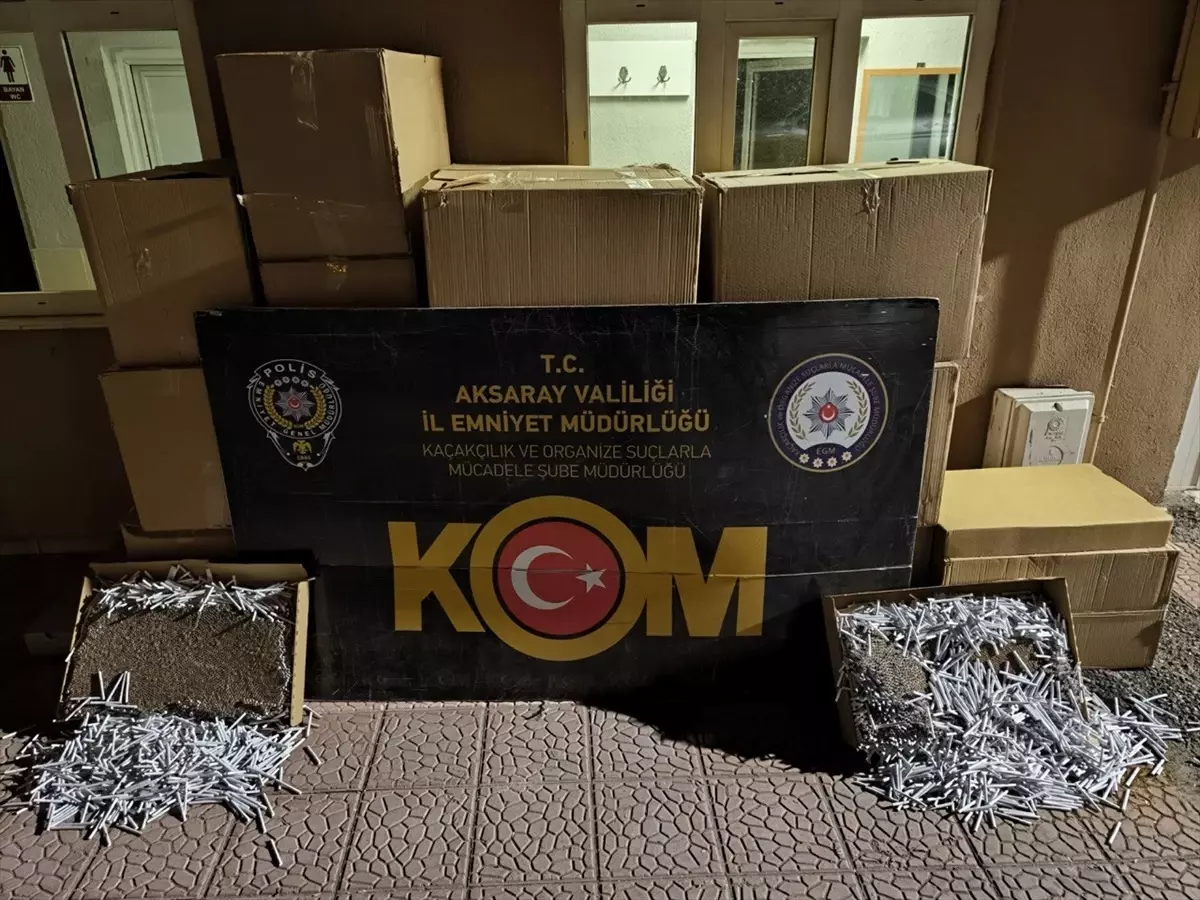 Aksaray’da 500 Bin Makaron Ele Geçirildi